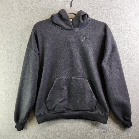 Gymshark Hoodie Womens XS Gray Rest Day Sweats Pullover Boxy Fit Fleece Loose - Picture 12 of 12
